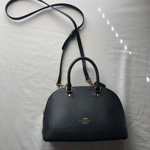 Coach Mini Sierra Satchel in Metallic Navy
